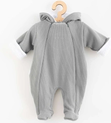 Mono de invierno para bebé con capucha NEW BABY Frosty, gris, talla 68 (4–6 meses)