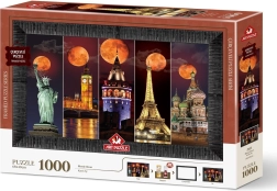Puzzle con marco y pegamento 3 en 1 Luna sangrienta 1000 piezas