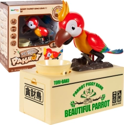Hucha electrónica loro que come monedas