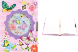 Diario con motivo de mariposas para niñas