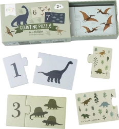Puzzle de emparejamiento para contar – unicornios – Dinosaurios