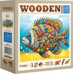 Puzle de madera Pez de moda 150 piezas