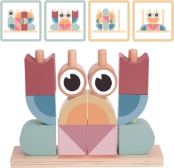 Rompecabezas de madera con forma de cangrejo TOOKY TOY – bloques apilables pastel