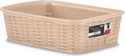 Cesta Elegance beige 20 × 14 × 6 cm de plástico