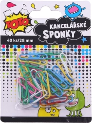 Clips de oficina de colores 28 mm