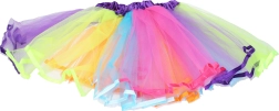 Falda de carnaval colorida de tres capas
