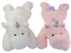 Peluche de unicornio acostado 62 cm – rosa o blanco