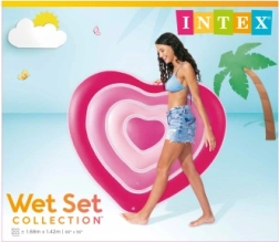Intex colchón inflable con forma de corazón 168 cm