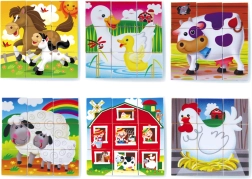 Cubos ilustrados apilables – granja