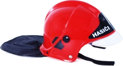 Casco de bombero infantil rojo