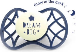 Chupete ortodóncico 6m+ que brilla en la oscuridad Blue Moon