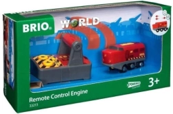 Locomotora roja Brio con control remoto