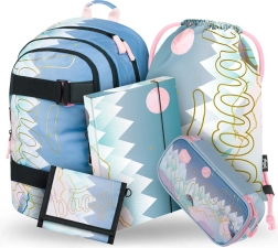 Set BAAGL Skate Moon: Mochila, Estuche, Bolsa, Carpeta y Cartera