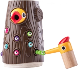WOODY juego magnético de madera Pájaro carpintero – extracción de gusanos