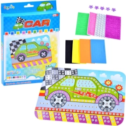 Mosaico creativo de espuma coche – set de pegatinas para niños