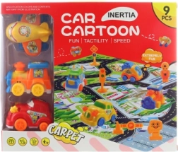 Set de alfombra con carreteras y cochecitos