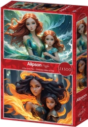 ALIPSON Puzzle Madre e Hija: Agua y Fuego 2x500 piezas