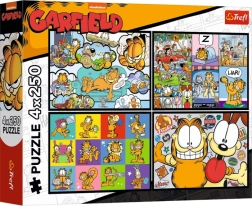 Puzzle Garfield no le gustan los lunes 4×250 piezas