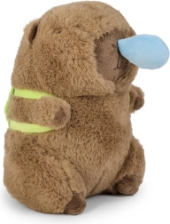 Peluche de capibara 23 cm con mochila de tortuga