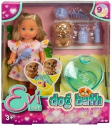 Muñeca Evička con perrito y accesorios
