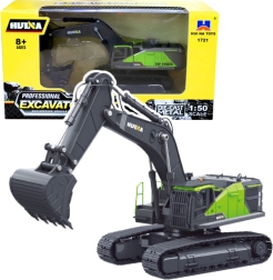 Excavadora de orugas metálica HUINA 1:50 verde