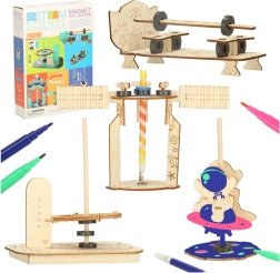Kit educativo para experimentos científicos DIY 4 en 1: magnetismo, mecánica y gravedad