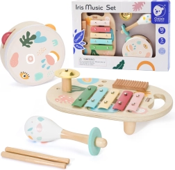 Set de instrumentos musicales de madera para niños