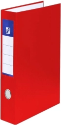 Archivador A4 laminado rojo, 4 anillas
