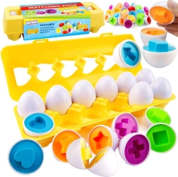 Huevos encajables Montessori WOOPIE – aprendizaje de formas y colores