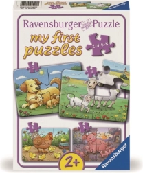 Ravensburger mis primeros puzles: familias de animales en la granja 4 en 1 (2, 4, 6, 8 piezas)