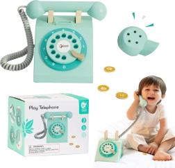 Teléfono retro de madera para niños CLASSIC WORLD