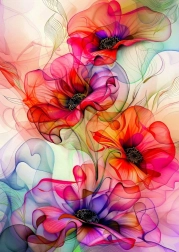 Puzzle Enjoy Ondas florales multicoloridas 1000 piezas