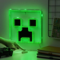 Luz de neón de pared Minecraft Creeper