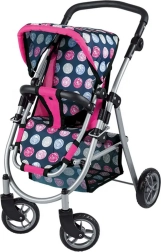 Woopie Royal cochecito para muñecas con 4 ruedas y asiento ajustable