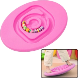 Tabla de equilibrio sensorial rosa para niños con pelotas de goma