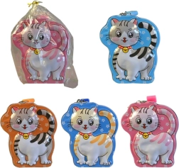 Hucha de metal con forma de gato 13 × 11 × 6 cm