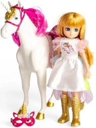 Muñeca Lottie vestible con unicornio