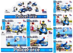 Set de construcción de vehículo policial con figura – 4 variantes