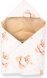 Saco envolvente acolchado para silla de coche Belisima Love Teddy Bear, beige