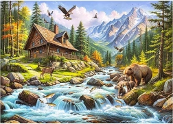 Puzzle Cherry Pazzi Valle vivo 1000 piezas