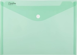 Carpeta de polipropileno con cierre a presión A4 Opaline, verde (180 µm, 5 uds)