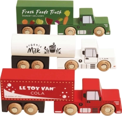 Le Toy Van juego de camiones de madera para niños