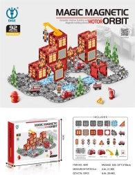 Juego de construcción magnético Bomberos, 92 piezas