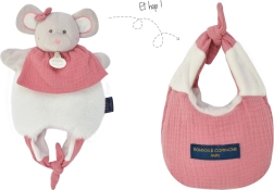 Doudou ratoncita 3 en 1 en bolsa para bebés, 30 cm