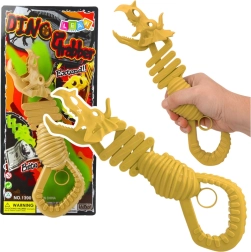 Esqueleto de dinosaurio mordedor – pinza, marrón