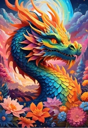 Puzzle Dragón colorido 1000 piezas ALIPSON