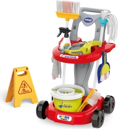 Carrito de limpieza infantil con accesorios 55 cm