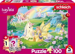 Puzzle Bayala: unicornios mágicos de 100 piezas con figura SCHLEICH