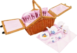 Cesta de picnic Romantik – juego de té infantil small foot (30 piezas)