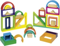Goki juego de construcción de madera Arcoíris